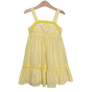 Tahari Lemon Slice Girls Dress Soft Cotton Tiered Flowy Size 4T